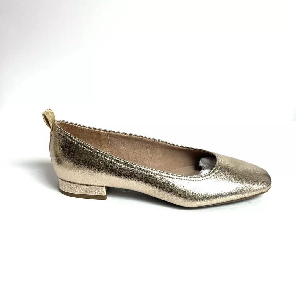 Life Stride Women’s Cameo Plantino Gold Flats Size 9 Wide